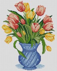Купити Набір алмазної мозаїки Тюльпани в синій вазі  в Україні