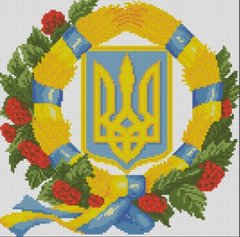 Купити Діамантова мозаїка Герб України 4  в Україні