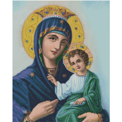Купити Алмазна мозаїка. Іверська Божа Матір (40 х 50 см, набір для творчості, картина стразами)  в Україні