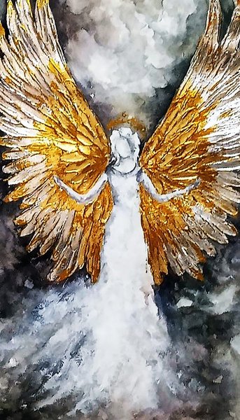 Купить Картина из мозаики. Ангел-3 70 x 40 см  в Украине