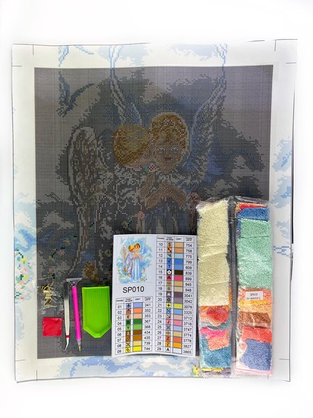 Купити Набір алмазної мозаїки 40х50 Діти янголята SP010  в Україні