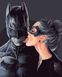 Картина по номерам. Бэтмен и женщина кошка, Подарочная коробка, 40 х 50 см