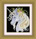 Набор алмазной мозаики Единорог в цветах, Без подрамника, 36 х 43 см