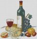 Алмазна вишивка Сир і вино, Без підрамника, 42 х 44 см