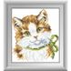 Набор алмазной мозаики Зеленоглазый котенок, Без подрамника, 15 х 17 см