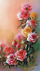 Купить Алмазная мозаика. Розовый сад 70 х 40 см  в Украине