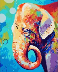 Купити Картина за номерами Поп-арт слон  в Україні