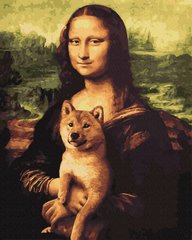 Купить Картина по номерам Мона Лиза с собачкой  в Украине