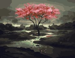Купити Картина за номерами Рожеве дерево  в Україні
