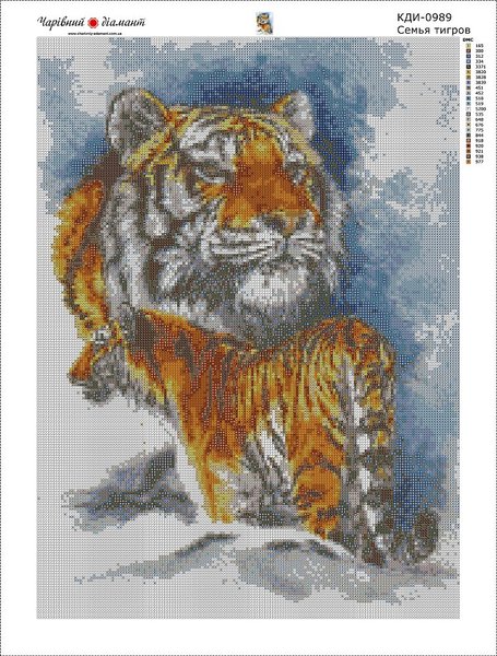 Купити Алмазна мозаїка. Сім'я тигрів  в Україні