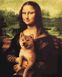 Картина по номерам Мона Лиза с собачкой, Без коробки, 40 х 50 см