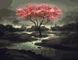 Картина за номерами Рожеве дерево, Без коробки, 40 х 50 см