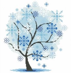 Купить Алмазная вышивка Зимнее дерево  в Украине