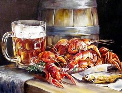 Купить Картина из мозаики. Любимое пиво  в Украине