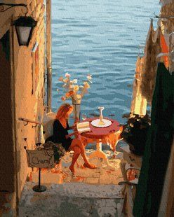 Купити Картина за номерами без коробки. Читання у моря 40 х 50 см  в Україні