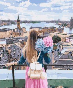Купить Картина по номерам без коробки. Взгляд на город  в Украине