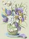 Мозаика квадратными камушками Весенние цветы, Без подрамника, 34 х 47 см