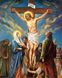 Алмазна мозаїка на підрамнику "Ісус помирає на хресті" (набір для викладки камінчиками за номерами, 40х50 см), С подрамником, 40 х 50 см