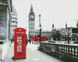 Алмазная мозаика, набор круглыми камешками на подрамнике "Звонок из Лондона" 40х50см, С подрамником, 40 х 50 см