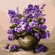 Картина за номерами без коробки. Пурпурні квіти, Без коробки, 40 х 40 см