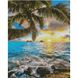 Алмазна мозаїка. Пальма та море (40 х 50 см, набір для творчості, картина стразами), З підрамником, 40 х 50 см