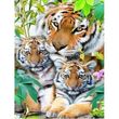 Купить Алмазная мозаика по номерам на подрамнике. Тигрица с тигрятами  в Украине