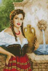 Купити Алмазна мозаїка Дівчина з глечиком  в Україні