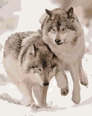 Купити Картина за номерами. Снігові вовки  в Україні