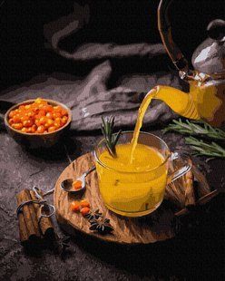 Купити Картина за номерами без коробки. Обліпихову чай  в Україні