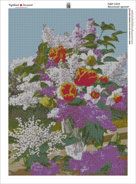 Купити Алмазна мозаїка. Весняний аромат 70 х 50 см  в Україні