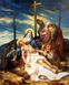 Алмазна мозаїка на підрамнику "Тіло Ісуса знято з хреста" (набір для викладки камінчиками за номерами, 40х50 см), С подрамником, 40 х 50 см