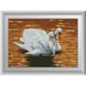 Набор алмазной мозаики Вечер на озере (лебеди), Без подрамника, 35 х 50 см