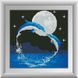Алмазная живопись Ночь любви Дельфины, Без подрамника, 40 х 40 см