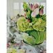 Алмазная мозаика на подрамнике. Капустный букет (круглые камушки, 30x40 см), С подрамником, 30 х 40 см