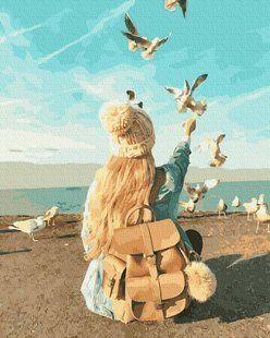 Купити Картина за номерами без коробки. Голодні чайки 40 х 50 см  в Україні
