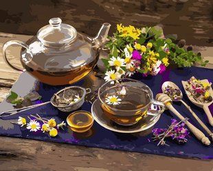 Купити Картина за номерами. Чай з квітковим медом  в Україні