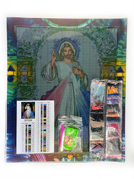 Купити Алмазна мозаїка Ісусе уповаю на Тебе 39х49 SP096  в Україні