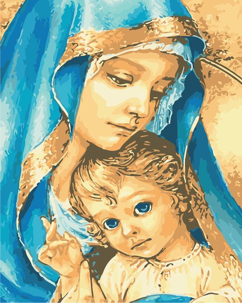 Купить Картина по номерам. Мария с младенцем  в Украине