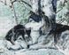 Алмазна мозаїка на підрамнику 40х50 Вовки на снігу SP012