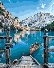 Купити Картина за номерами без коробки. Альпійське озеро  в Україні