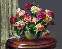 Купить Картина по номерам. Чайные розы  в Украине