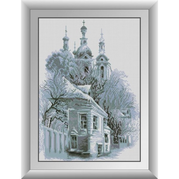 Купити Алмазна вишивка Засніжена церква  в Україні
