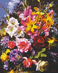 Купити Картина за номерами без коробки Сонячні квіти  в Україні