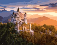 Купити Картина за номерами. Замок в променях заходу  в Україні
