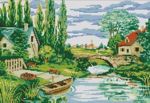 Купити Алмазна мозаїка за номерами. На річці  в Україні