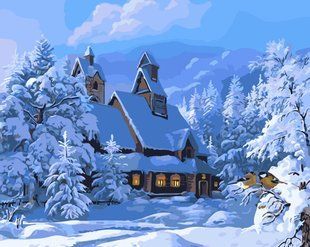 Купити Картина за номерами. Сніжна зима  в Україні