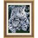 Діамантова мозаїка Білі тигри, Без підрамника, 38 х 49 см