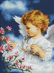 Купити Алмазна мозаїка 30х40 Ангелочок дівчинка ST428  в Україні