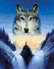 Купить Картина по номерам. Лунный волк  в Украине