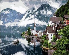 Купить Картина по номерам Premium-качества. Швейцарские Альпы  в Украине